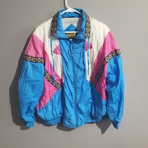 Vintage 80's Nuko Collection color block windbreaker size M